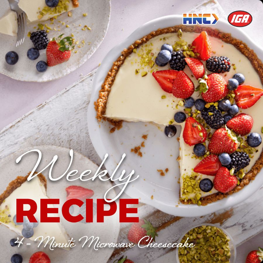 Weekly Recipe: 4-Minute Microwave Cheesecake