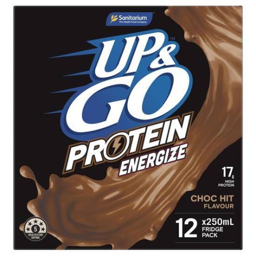 Picture of Sanitarium Up&Go Protein Energize Choc 250Ml X12 Pack
