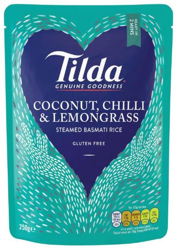 Picture of Tilda Microwave Coco Chilli & Lemongrass Rice 250G