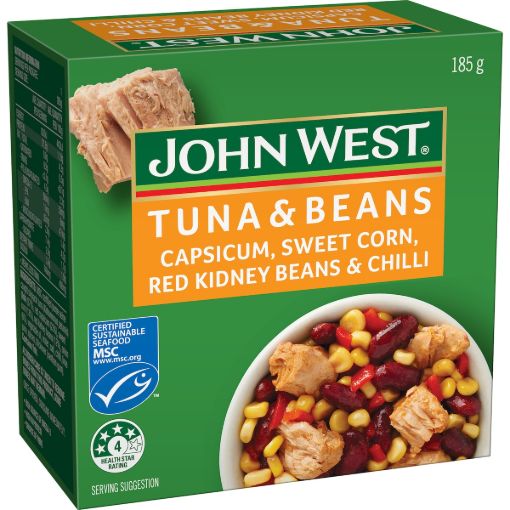 Picture of John West Tuna & Bean Capsicum Corn Chilli 185Gm